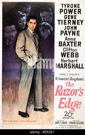 Titre original : THE RAZOR'S EDGE. Titre en anglais : THE RAZOR'S EDGE. Année : 1946. Directeur : EDMUND GOULDING. Crédit : 20TH CENTURY FOX / Album Banque D'Images