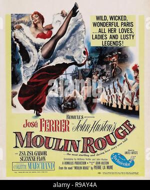 Film Original Titre : MOULIN ROUGE. Titre en anglais : MOULIN ROUGE. Année : 1952. Réalisateur : John Huston. Credit : United Artists / Album Banque D'Images