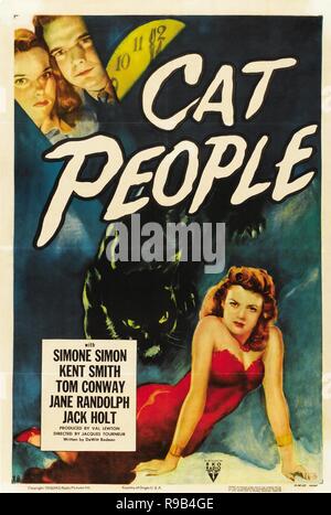 Titre original : CAT PEOPLE. Titre en anglais : CAT PEOPLE. Année : 1942. Directeur : JACQUES TOURNEUR. Credit : RKO / Album Banque D'Images