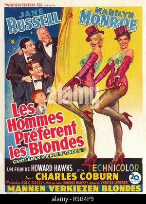 Titre original : hommes préfèrent les blondes. Titre en anglais : hommes préfèrent les blondes. Année : 1953. Réalisateur : Howard Hawks. Crédit : 20TH CENTURY FOX / Album Banque D'Images