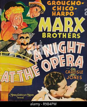 Titre original : A night at the Opera. Titre en anglais : UNE NUIT À L'opéra. Année : 1935. Réalisateur : SAM WOOD. Credit : M.G.M. / Album Banque D'Images