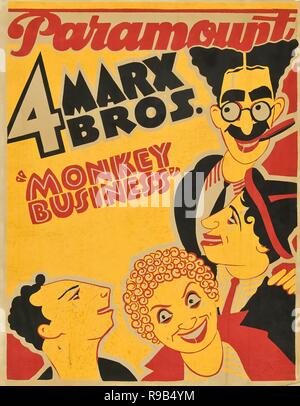 Titre original : MONKEY BUSINESS. Titre en anglais : MONKEY BUSINESS. Année : 1931. Directeur : NORMAN Z. MCLEOD. Credit : PARAMOUNT PICTURES / Album Banque D'Images