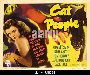 Titre original : CAT PEOPLE. Titre en anglais : CAT PEOPLE. Année : 1942. Directeur : JACQUES TOURNEUR. Credit : RKO / Album Banque D'Images