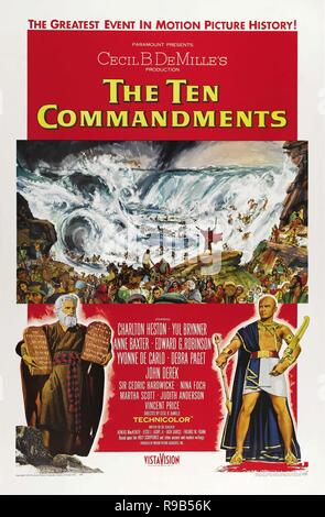 Titre original : LES DIX COMMANDEMENTS. Titre en anglais : LES DIX COMMANDEMENTS. Année : 1956. Réalisateur : Cecil B. DEMILLE. Credit : PARAMOUNT PICTURES / Album Banque D'Images