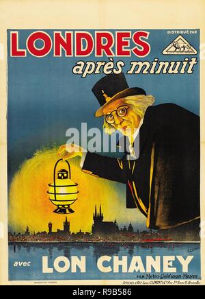 Titre original : LONDRES APRÈS MINUIT. Titre en anglais : LONDRES APRÈS MINUIT. Année : 1927. Directeur : Tod Browning. Credit : M.G.M / Album Banque D'Images