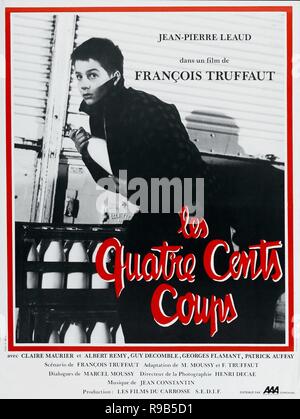 Titre original : les quatre cents coups. Titre en anglais : les quatre cents coups. Année : 1959. Directeur : François Truffaut. Credit : SEDIF, LES FILMS DU Frou-frou/JANUS / Album Banque D'Images