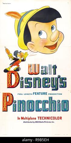 Titre original : Pinocchio. Titre en anglais : Pinocchio. Année : 1940. Directeur : HAMILTON LUSKE, BEN SHARPSTEEN. Credit : WALT DISNEY PRODUCTIONS / Album Banque D'Images