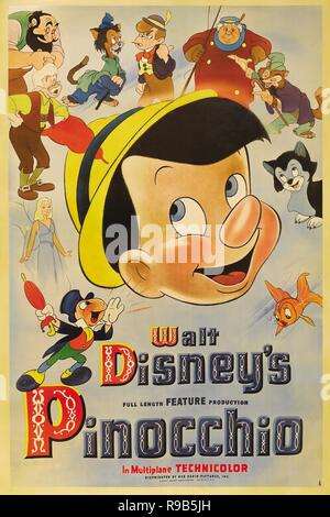 Titre original : Pinocchio. Titre en anglais : Pinocchio. Année : 1940. Directeur : HAMILTON LUSKE, BEN SHARPSTEEN. Credit : WALT DISNEY PRODUCTIONS / Album Banque D'Images