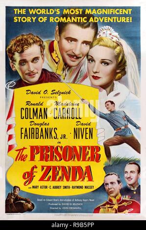 Titre original : LE PRISONNIER DE ZENDA. Titre en anglais : LE PRISONNIER DE ZENDA. Année : 1937. Directeur : John Cromwell. Credit : United Artists / Album Banque D'Images