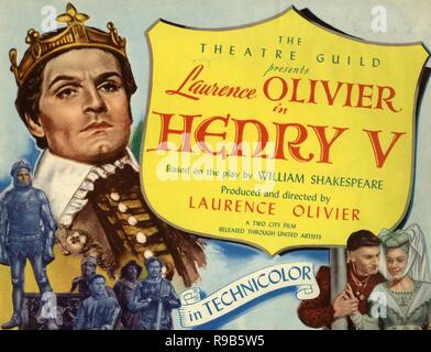 Titre original : HENRY C. Titre anglais : HENRY C. Année : 1944. Directeur : Laurence Olivier. Crédit : deux villes / Album Banque D'Images