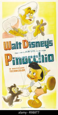 Titre original : Pinocchio. Titre en anglais : Pinocchio. Année : 1940. Directeur : HAMILTON LUSKE, BEN SHARPSTEEN. Credit : WALT DISNEY PRODUCTIONS / Album Banque D'Images