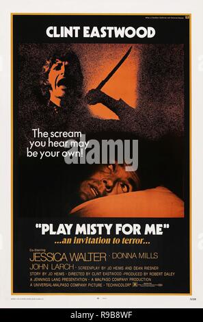 Titre original : PLAY MISTY POUR MOI. Titre en anglais : PLAY MISTY POUR MOI. Année : 1971. Réalisateur : CLINT EASTWOOD. Credit : UNIVERSAL PICTURES / Album Banque D'Images