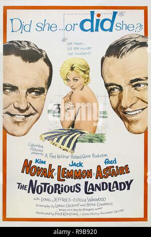 Titre original : The Notorious LANDLADY. Titre en anglais : THE NOTORIOUS LANDLADY. Année : 1962. Directeur : RICHARD QUINE. Credit : Columbia Pictures / Album Banque D'Images