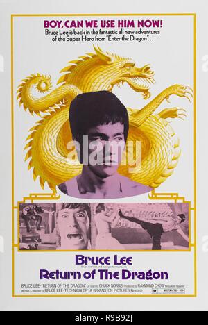 Titre original : MENG LONG GUOJIANG. Titre en anglais : RETOUR DU DRAGON. Année : 1972. Réalisateur : BRUCE LEE. Credit : CONCORD PROD./GOLDEN HARVEST CO. / Album Banque D'Images