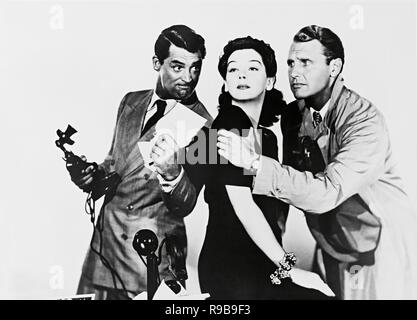 Titre original : His Girl Friday. Titre en anglais : His Girl Friday. Année : 1940. Réalisateur : Howard Hawks. Stars : Cary Grant, Ralph Bellamy, Rosalind Russell. Credit : Columbia Pictures / Album Banque D'Images