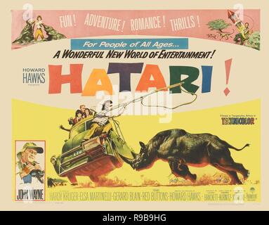 Titre original : HATARI !. Titre en anglais : HATARI !. Année : 1962. Réalisateur : Howard Hawks. Credit : PARAMOUNT PICTURES / Album Banque D'Images