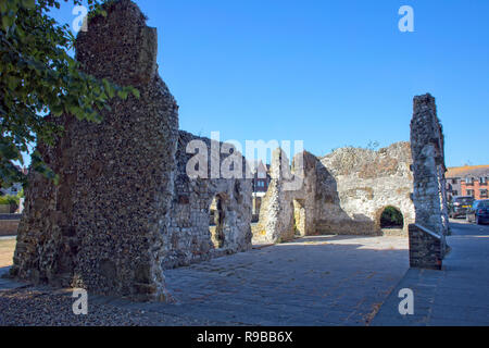 Ruines d'un monastère de Blackfriars, Arundel, West Sussex, Angleterre, Royaume-Uni. Banque D'Images