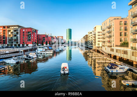 Westhafen, Frankfurt am Main, Allemagne Banque D'Images