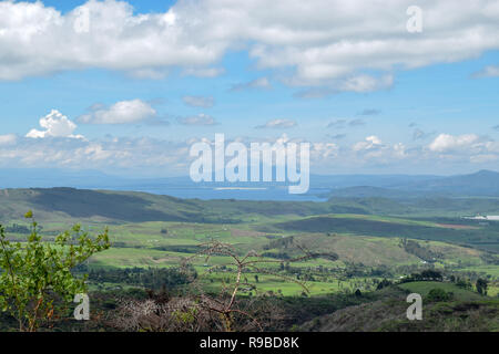 Le mont Longonot et le lac Naivasha vu de Eburru Hills, Naivasha, Kenya Banque D'Images