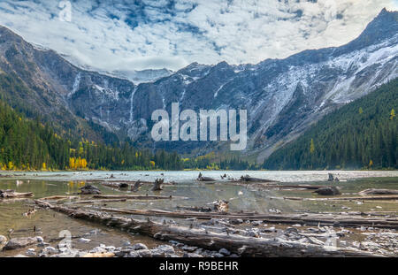 Avalanche Lake Boucle dans le Parc National de Glacier dans le Montana Banque D'Images