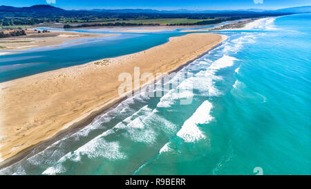 La bouche de la rivière paysages de Nouvelle-Zélande Banque D'Images