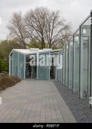 Centre des visiteurs dans le Jardin botanique de Christchurch Banque D'Images