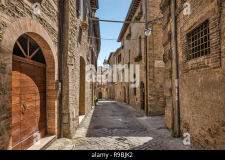 Via dell'Orso, vicolo médiévale (passage) dans le centre historique de Pérouse, Ombrie, Italie Banque D'Images