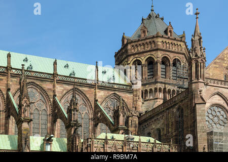 La cathédrale de Strasbourg, l'un des endroits les plus visités de Strasbourg, France Banque D'Images