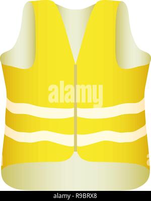 Gilet jaune avec rayures scintillantes se bloque. Vector illustration. Illustration de Vecteur