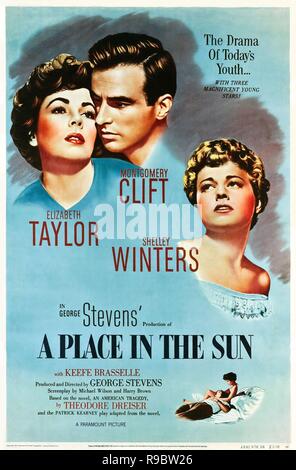 Titre original : UNE PLACE AU SOLEIL. Titre en anglais : UNE PLACE AU SOLEIL. Année : 1951. Réalisateur : GEORGE STEVENS. Credit : PARAMOUNT PICTURES / Album Banque D'Images