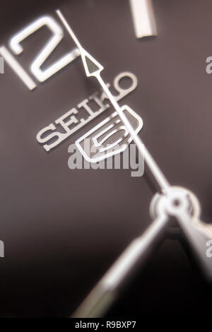 Seiko watch mouvement automatique, close-up Banque D'Images