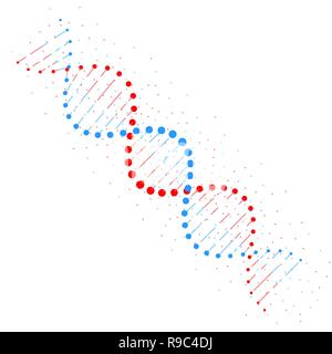 Résumé La structure de la chaîne d'ADN isolé sur fond blanc. Concept de la biotechnologie. Vector illustration Illustration de Vecteur