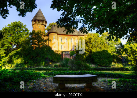 Le château de Burg Linn, Krefeld, Rhénanie du Nord-Westphalie, Allemagne Banque D'Images