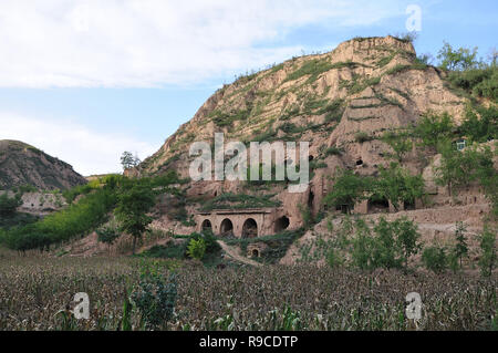 Ancien village dans la province de Shanxi. Banque D'Images