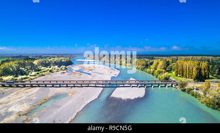 Rivière Waimakariri Nouvelle-zélande Banque D'Images