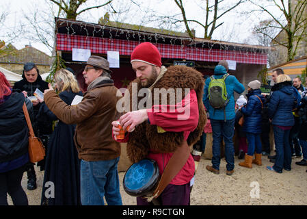 Marché de Noël médiéval à Provins, Paris, France Banque D'Images