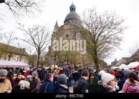 Marché de Noël médiéval à Provins, Paris, France Banque D'Images