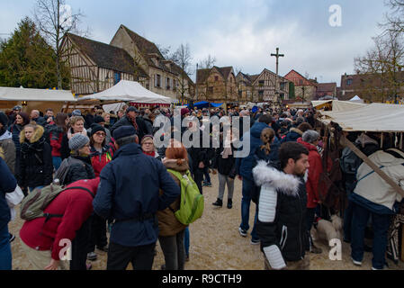 Marché de Noël médiéval à Provins, Paris, France Banque D'Images