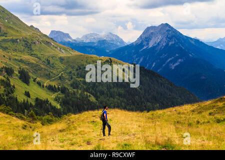 Jour nuageux dans les montagnes de Alpes Carniques, la Province d'Udine, Frioul-Vénétie Julienne, Italie Banque D'Images