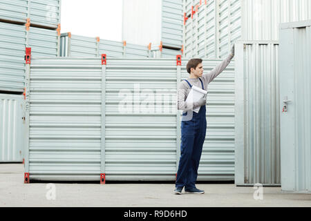 L'examen du fret Banque D'Images