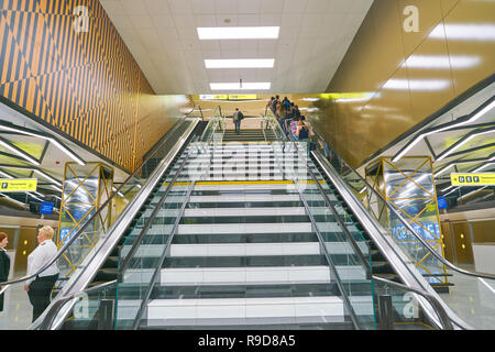 Moscou, Russie - circa 2018, juillet : coup de l'intérieur de l'aéroport international Sheremetyevo. Banque D'Images