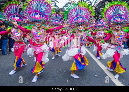 Participants au festival Masskara à Bacolod Philippines Banque D'Images