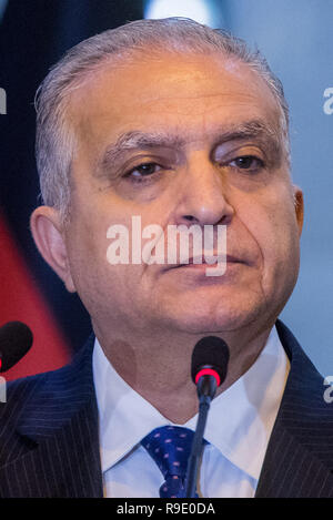 17 décembre 2018, l'Iraq, Bagdad : Mohammad Ali Al-Hakim, Ministre des affaires étrangères de la République d'Iraq. Photo : Jens Büttner/dpa-Zentralbild/dpa Banque D'Images