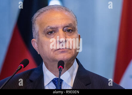 17 décembre 2018, l'Iraq, Bagdad : Mohammad Ali Al-Hakim, Ministre des affaires étrangères de la République d'Iraq. Photo : Jens Büttner/dpa-Zentralbild/dpa Banque D'Images