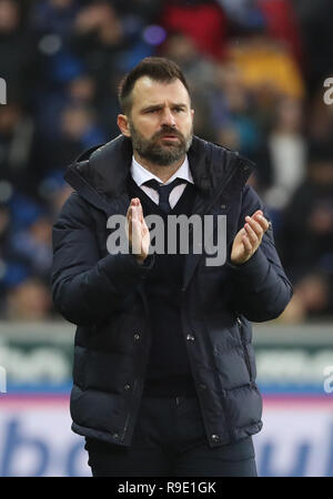 Bruges, Belgique. 23 décembre 2018. Ivan Leko, entraîneur-chef du Club Brugge réagit au cours de la Jupiler Pro League match day 20 entre le Club de Bruges et le Royal Antwerp FC le 23 décembre 2018 à Bruges, Belgique. (Photo de Vincent Van Doornick/Isosport) Credit : Pro Shots/Alamy Live News Banque D'Images