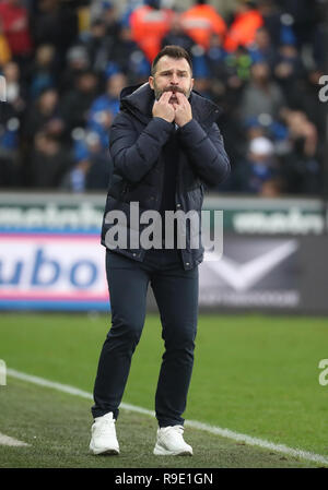 Bruges, Belgique. 23 décembre 2018. Ivan Leko, entraîneur-chef du Club Brugge réagit au cours de la Jupiler Pro League match day 20 entre le Club de Bruges et le Royal Antwerp FC le 23 décembre 2018 à Bruges, Belgique. (Photo de Vincent Van Doornick/Isosport) Credit : Pro Shots/Alamy Live News Banque D'Images