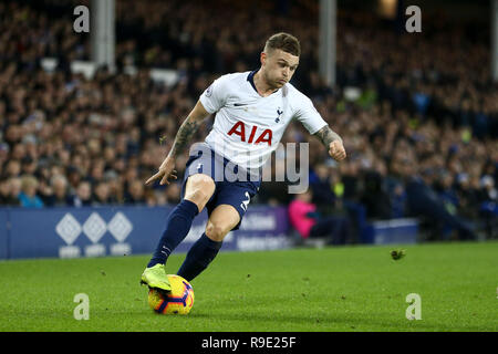 Liverpool, Royaume-Uni. Dec 23, 2018. Kieran Trippier de Tottenham Hotspur en action. Premier League, Everton v Tottenham Hotspur à Goodison Park à Liverpool le dimanche 23 décembre 2018. Photos par Chris Stading/Andrew Orchard la photographie de sport/Alamy Live News cette image ne peut être utilisé qu'à des fins rédactionnelles. Usage éditorial uniquement, licence requise pour un usage commercial. Aucune utilisation de pari, de jeux ou d'un seul club/ligue/dvd publications. Crédit : Andrew Orchard la photographie de sport/Alamy Live News Banque D'Images