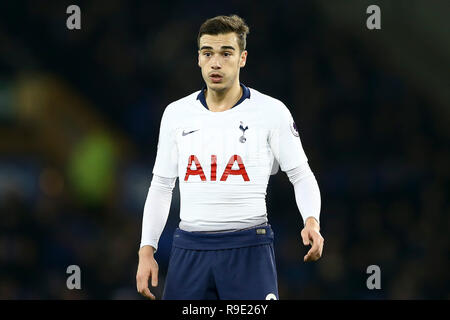 Liverpool, Royaume-Uni. Dec 23, 2018. Harry cligne de Tottenham Hotspur. Premier League, Everton v Tottenham Hotspur à Goodison Park à Liverpool le dimanche 23 décembre 2018. Photos par Chris Stading/Andrew Orchard la photographie de sport/Alamy Live News cette image ne peut être utilisé qu'à des fins rédactionnelles. Usage éditorial uniquement, licence requise pour un usage commercial. Aucune utilisation de pari, de jeux ou d'un seul club/ligue/dvd publications. Crédit : Andrew Orchard la photographie de sport/Alamy Live News Banque D'Images