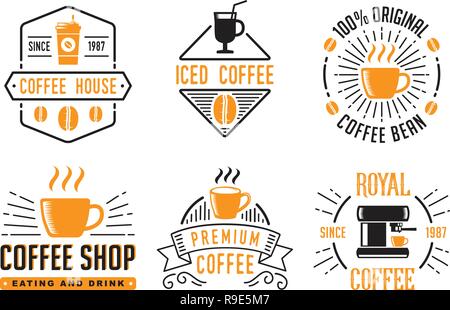 Vintage café badge et logo, bon pour votre marque Illustration de Vecteur