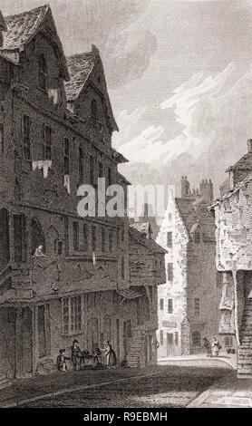 L'arc de l'Ouest, Édimbourg, Écosse, 19e siècle, les vues à Edimbourg par J. & S. H. Storer Banque D'Images